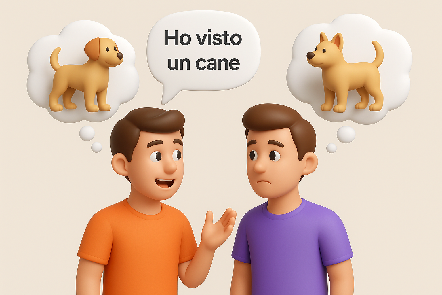 Esempio semiotica di Peirce con due cani