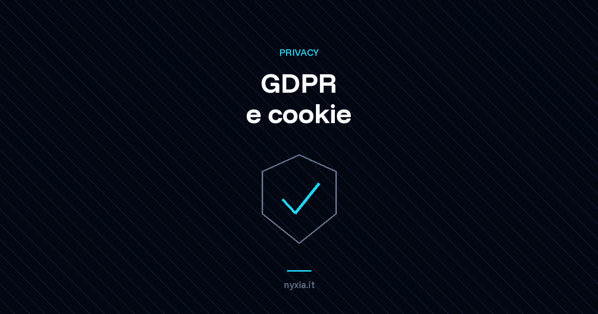 GDPR — Regolamento UE 2016/679 su privacy e cookie