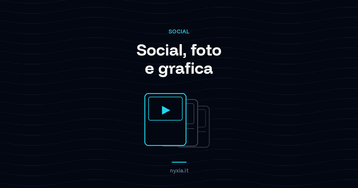 Tre schede di contenuto sovrapposte, la prima in evidenza