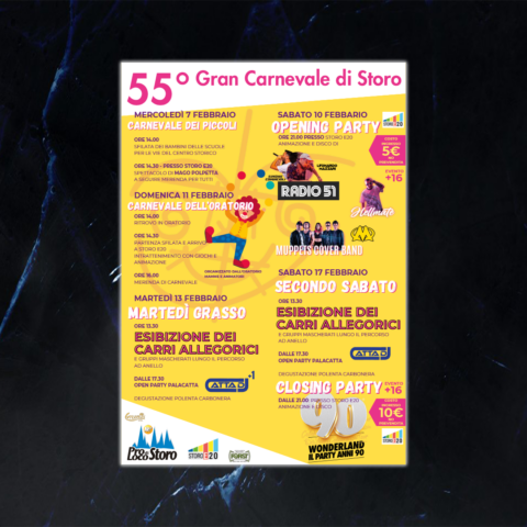 55° Gran Carnevale di Storo Volantino a3